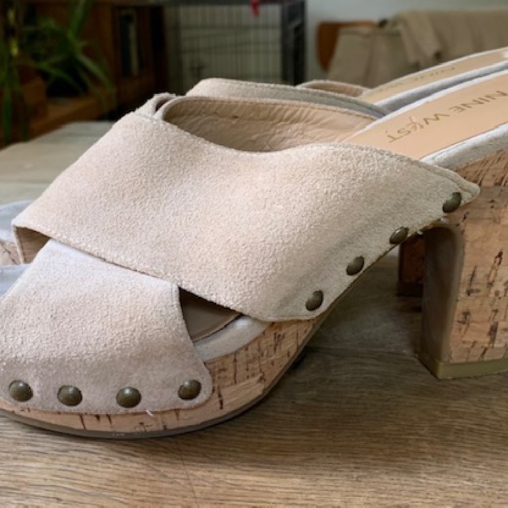 Nine West McLaren Suede Mules, Size 7.5